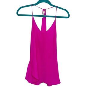 SALE Rory Beca Silk T Back Flowy Blouse Tank Hot Pink Size XS